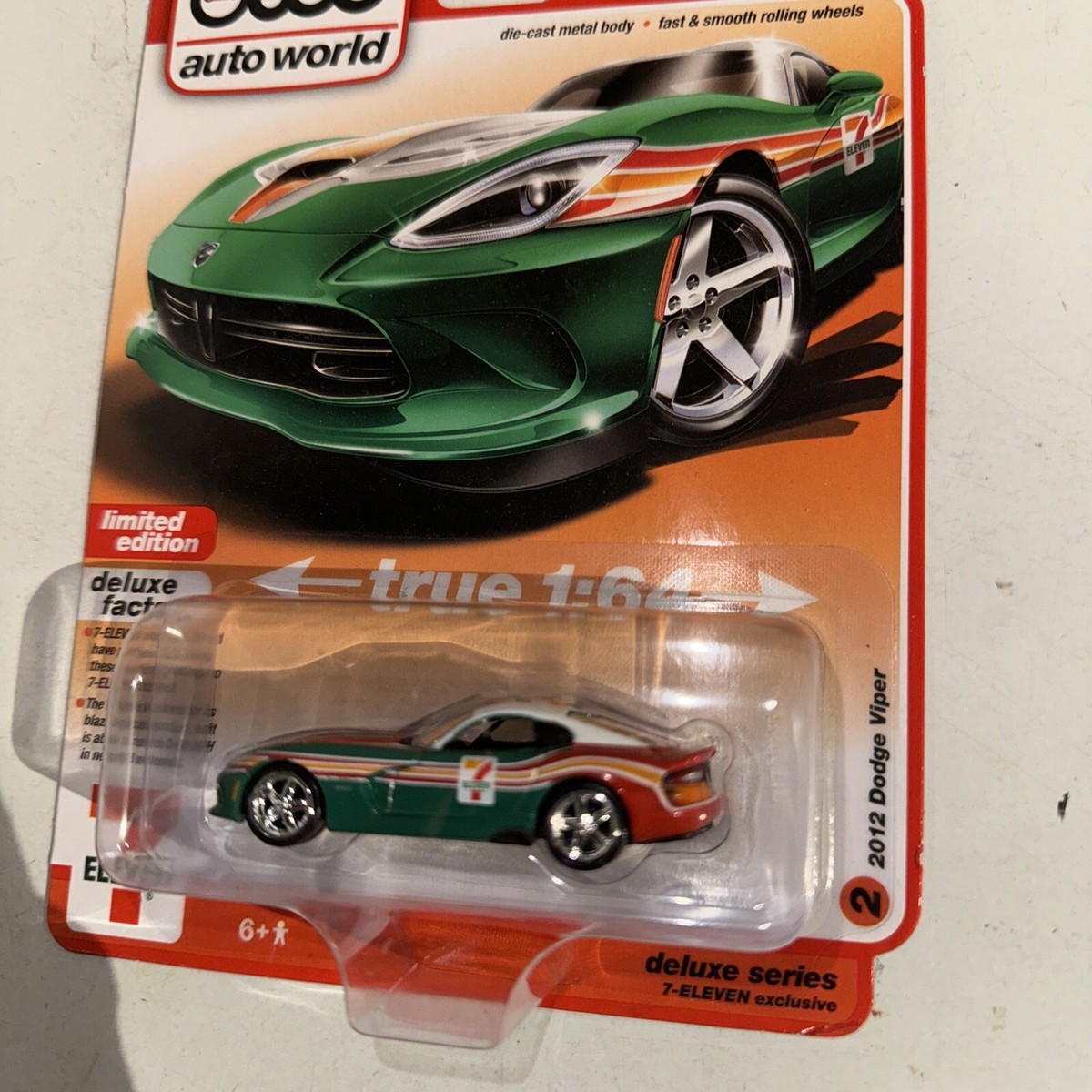 7-Eleven 7-11 Auto World 2012 Dodge Viper Die Cast Car Limited