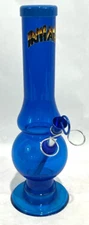 Acrylic bubble Water Pipe 1.5x10 dark blue pull stem