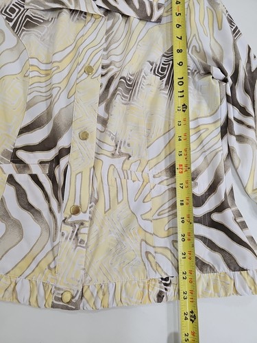 Chicos Zenergy Chaqueta Cremallera Completa Talla 1 Manga 3/4 Cuello Estampado Amarillo Claro - Imagen 8 de 10