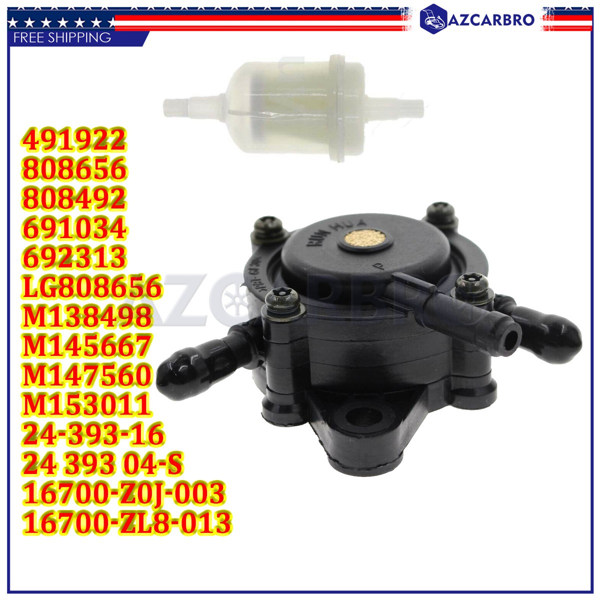ストロートマン 491922 Fuel Pump For BS 808492 808656 691034 692313 Fuel