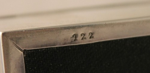 Antike deutsche .800 Silber Humidor Zigarettendose Zeder gefüttert WILHELM BINDER - Bild 13 von 18