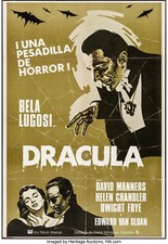 Poster Dracula 1960s Spanish 27.5