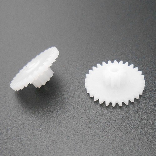 10Pcs 0.5M Plastic Double Gear Reduction Bilayer 28T 10T Hole 2MM 2.05MM 28102B - Picture 5 of 15