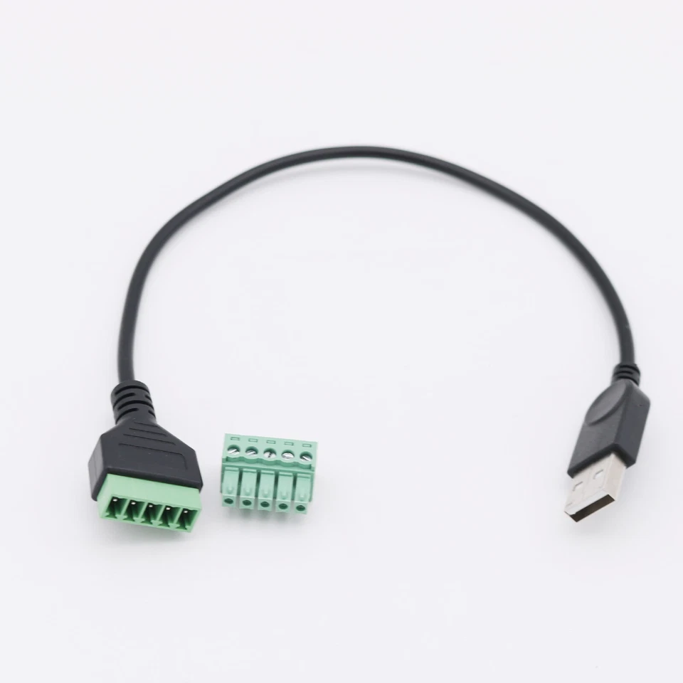 USB 2.0 A Male to 5 Pin Screw Connector with Shield Terminal Plug Adapter Cable - Image 4 of 4