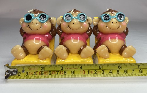 Russ Berrie Life’s A Beach VTG Relaxing Monkey Summer Candle Design *NOT A SET* - Picture 7 of 7