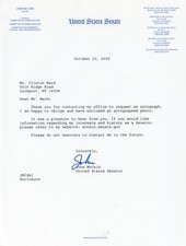 John McCain TSL United States Senate Letter
