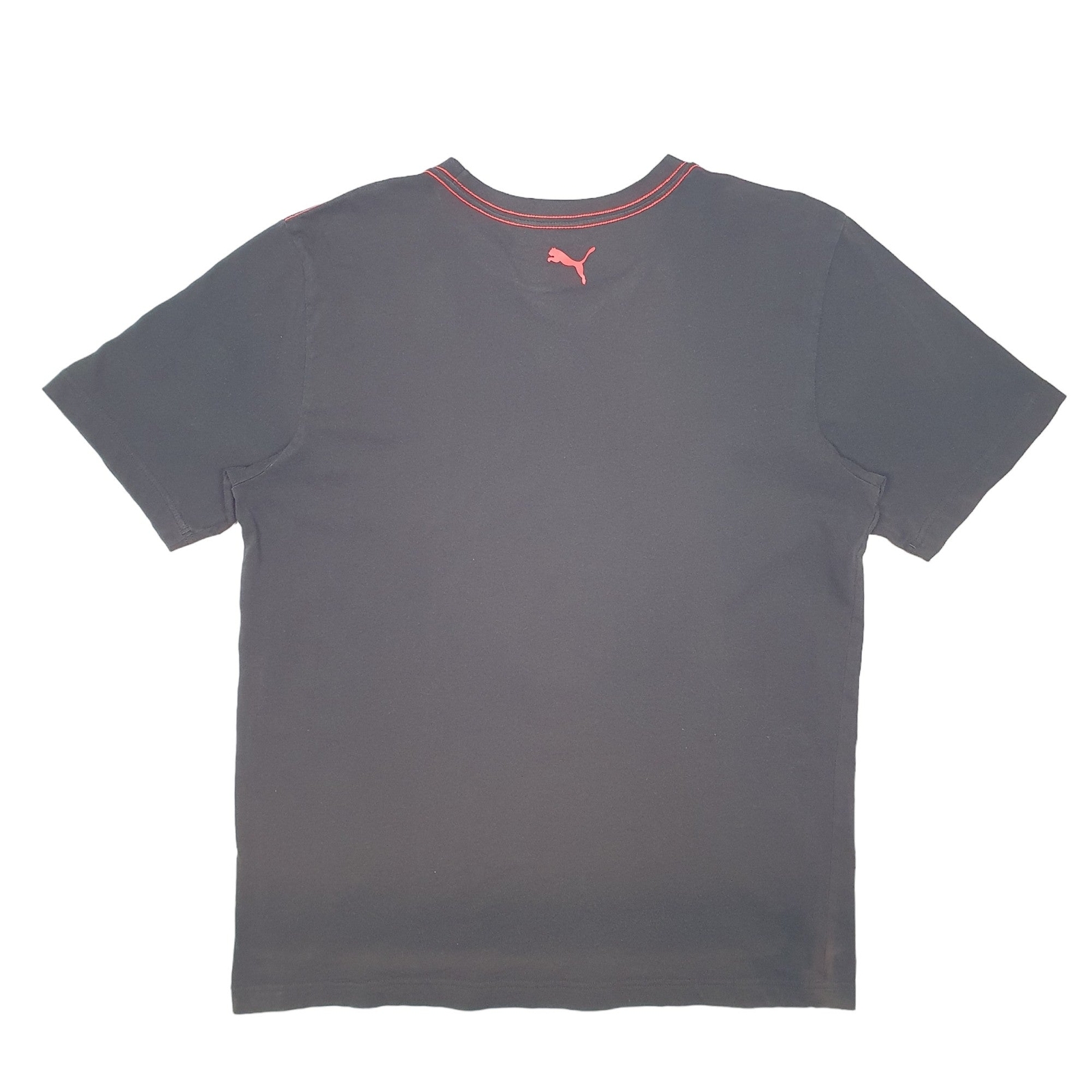 PUMA Black T Shirt Tee Spellout Original 48 Short Sleeve Cotton Mens M image 2