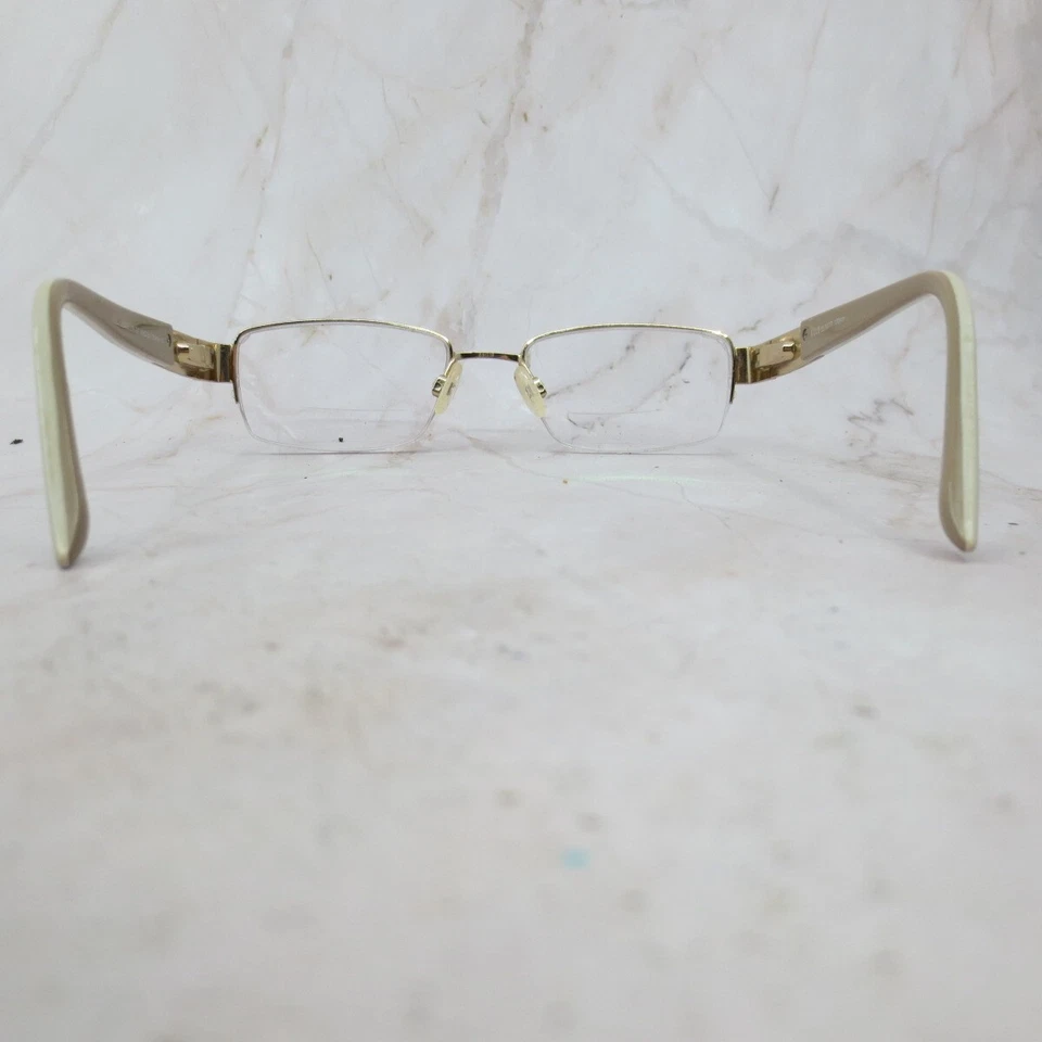 Marco de gafas Elle EL18777 para mujer oro rosa medio borde rectangular 49-18-130 Foto 4 de 4