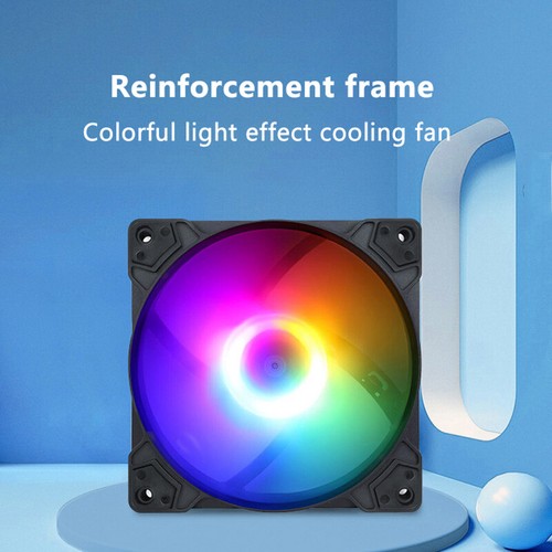 12cm 9 Blades Computer Fans With RGB Atmosphere Lamp Light High Cooling*Q - Photo 10/14