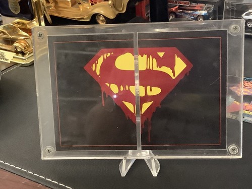 1992 Skybox Death of Superman Memorial Tribute!(4 Spectra-Foil);Bleeding S Foils - Picture 14 of 15