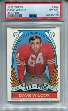 1972 Topps #282 Dave Wilcox PSA 8 NM-MT San Francisco 49ers