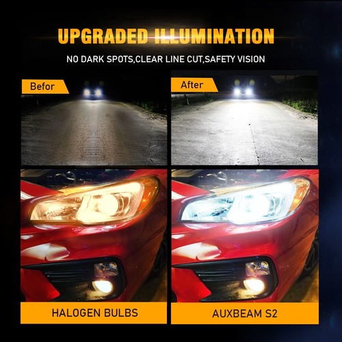 AUXBEAM 9005 9006 LED Combo Headlight Kit Bulbs 6000K White Bright High Low Beam - Picture 5 of 12