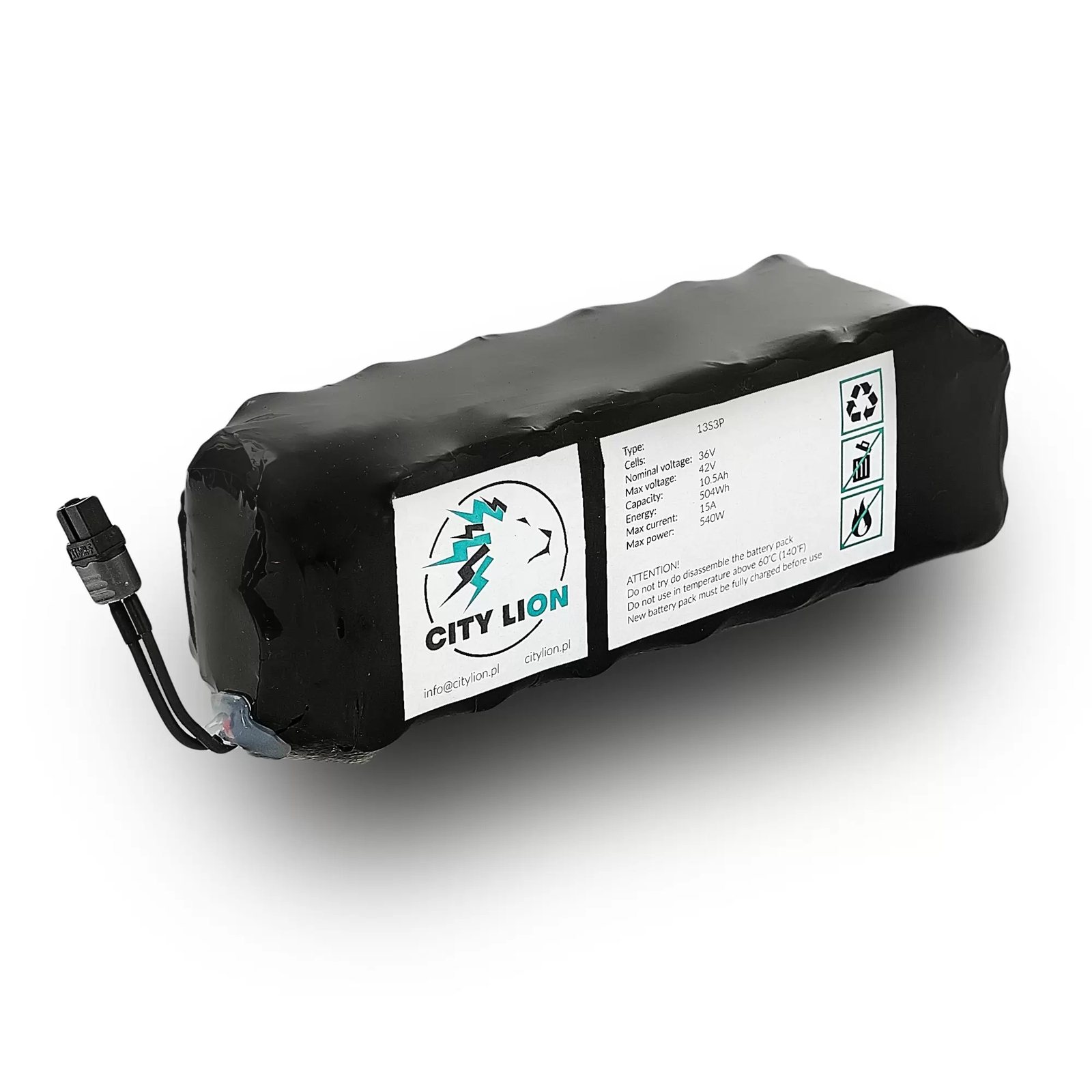 Batterie universelle pour scooter électrique, externe, L, 15 Ah, +35 km