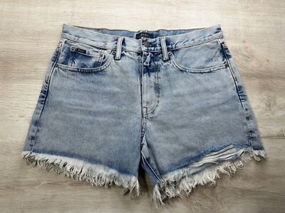 NWOT Polo Ralph Lauren Womens Shorts Light Blue 27 Sophia Cut Off Denim