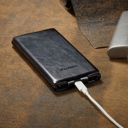 For Samsung Galaxy S22+ S22 Ultra Vertical Flip Case PU Leather Slim Phone Cover - Picture 10 of 19