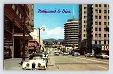 Postcard California Hollywood Vine Capitol Building 1950s Unposted Chrome