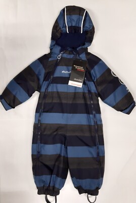 MINYMO Schneeanzug Overall  blau / gestreift in der Größe 86