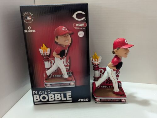 Andrew Abbott Autographed Cincinnati Reds MLB Debut Rookie FOCO Bobblehead #8/72 - Picture 3 of 14
