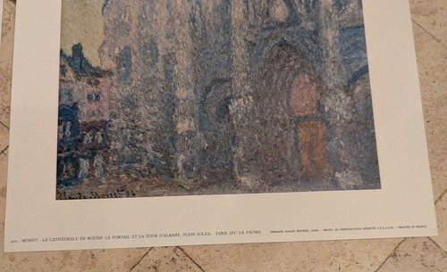 Claude Monet - Rouen Cathedral (Church) - 2 Prints - Printed in France - Picture 5 of 5
