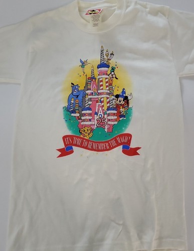 Walt Disney World 25th Anniversary Mickey Mouse T-Shirt for Kids Vintage MEDIUM - Picture 2 of 6