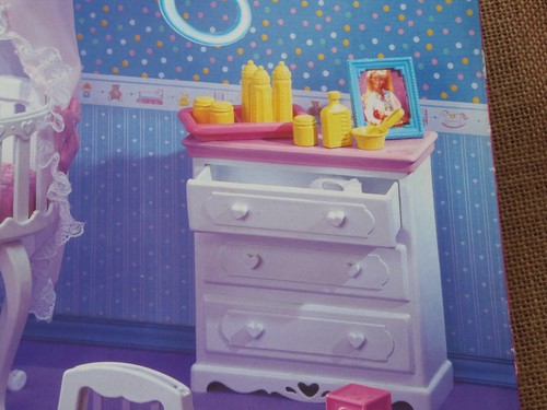 1998 Barbie Baby Home Nursery Bedroom Crib Playset Baby Krissy Mattel 67791 - Picture 3 of 11
