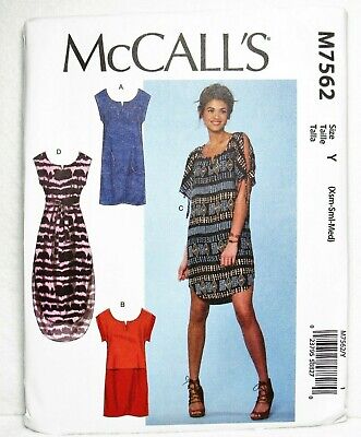 NEW McCALLS SEWING PATTERN M7562 MISSES DRESSES SIZE XS-S-M UNCUT NEW McCALLS SEWING PATTERN M7562 MISSES DRESSES SIZE XS-S-M UNCUT