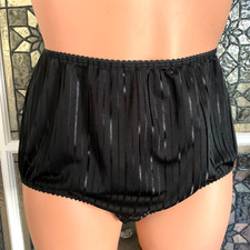 Vintage Warner's Bright Stripes Black Panties Size 6