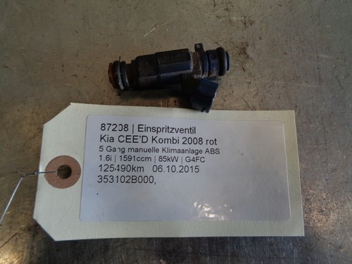 Kia CEE'D Einspritzventil 353102B000 1.6i 85kW G4FC 87208