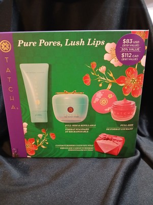 TATCHA PURE PORES, LUSH LIPS - 3PC SET BOXED