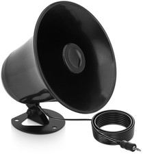 Pyramid Outdoor Trumpet Car Horn Speaker - 5 Pa w/ 8 Ohms Black