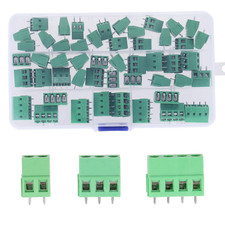 50PCS 5.08Mm 0.2" Pitch PCB Mount Screw Terminal Block Connector, 2P 3P 4P Termi