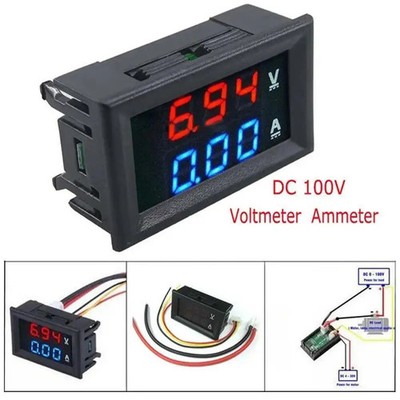 Mini Digital Voltmeter Ammeter DC 100V 10A Car LED Display Panel Amp Volt Tester