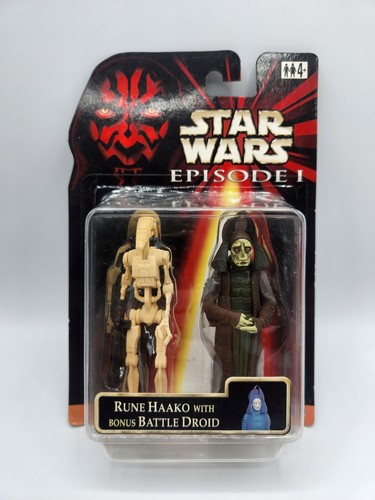 Star Wars Episodio 1 Runa Haako con droide da battaglia bonus 1999 RARO spedizione gratuita - Foto 8 di 8