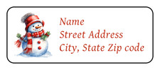30 Christmas personalized return address labels stickers tags Snowman