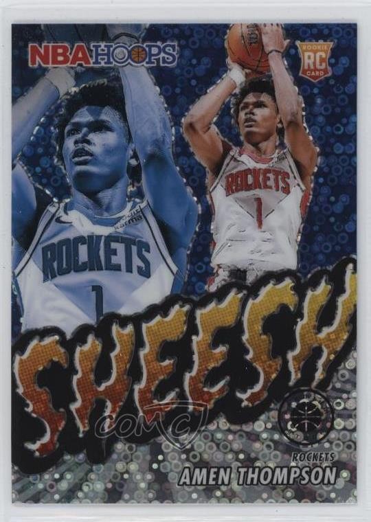 2023-24 Panini NBA Hoops Premium Stock Sheesh Disco Prizm Amen Thompson #4 07sf