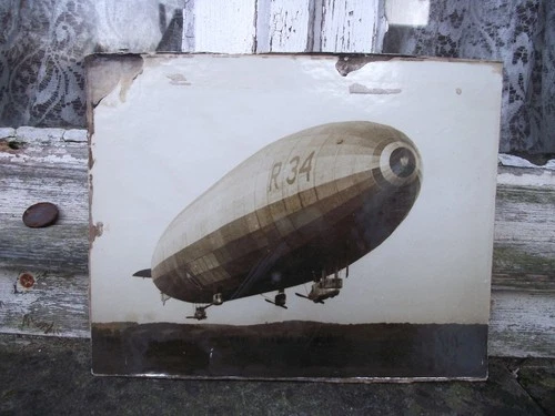 RARE ORIGINAL WW1 R.A.F. / R.N.A.S.  AIRSHIP R-34 PHOTOGRAPH