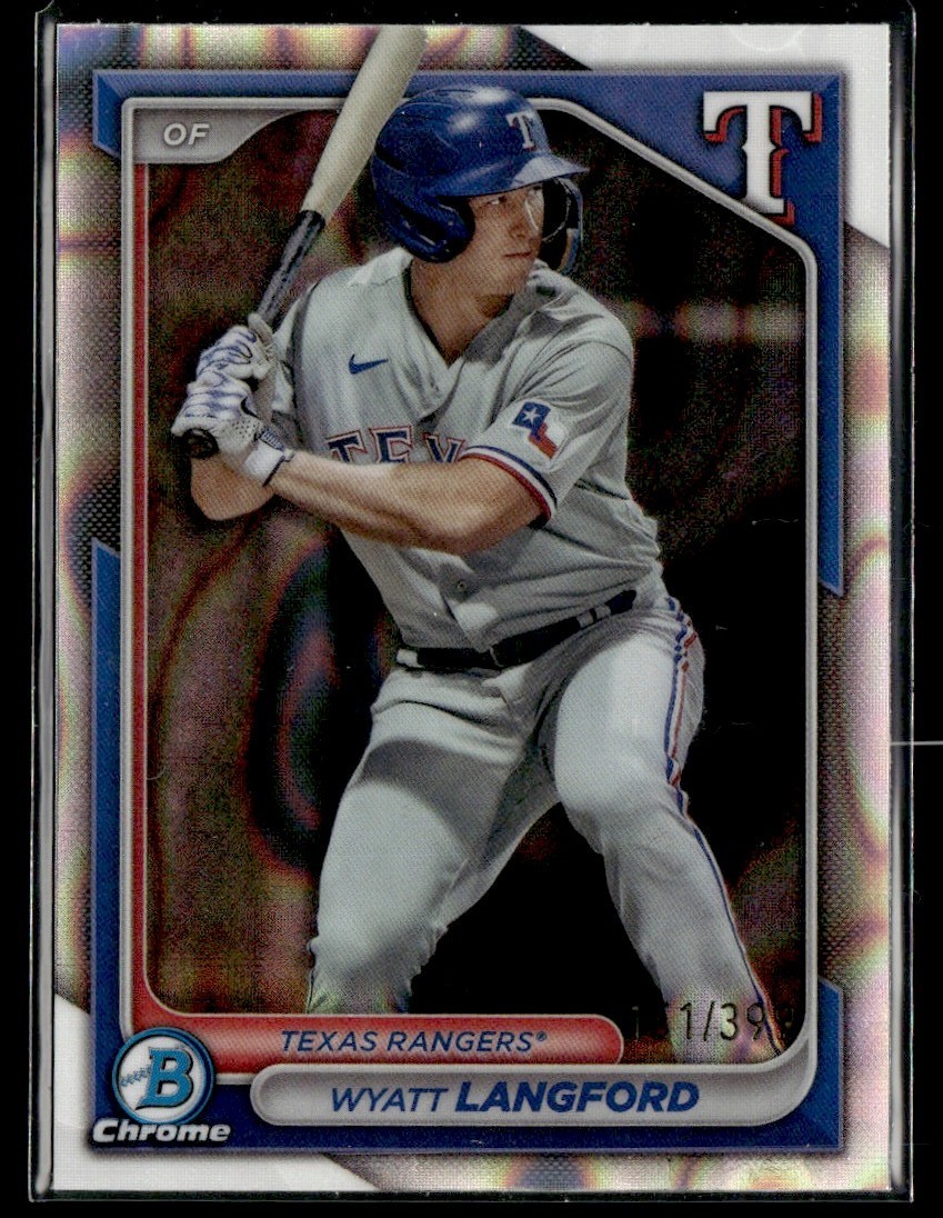 2024 Bowman Chrome Lava Wyatt Langford /399 Rangers #BCP-64