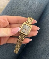Damen Armbanduhr Gold Vintage Style Quarzuhr Armbanduhr