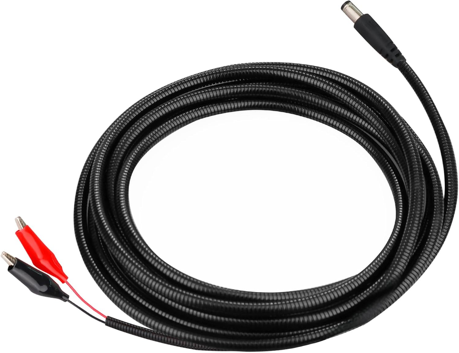 79-Inch Chew Proof Trail Camera Power Cord with Alligator Clips, 5.5X2.1Mm DC Ex