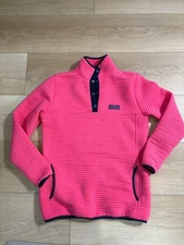Simply Southern Sweatshirt Women's Pink Ribbed Thick Snap Pullover