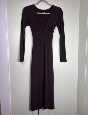 AYM Studio Taylor Maxi Dress Cocoa Brown Size Large
