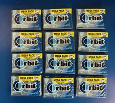 (12) Wrigley's Orbit Peppermint Chewing Gum, Mega Packs, 360 Pcs. Bulk, BB: 3/26