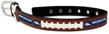 Denver Broncos Pet Collar Leather Classic Football Size Large Super Bowl 50 Cham
