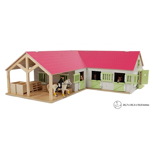 Mappamondo per bambini rosa e bianco 1/24 scuderia in legno con 4 scatole, conservazione e lavaggio - Foto 1 di 4