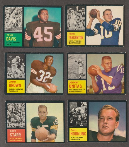 1962 Topps Football - Complete Set 1-176 ; Lower to Mid Grades - Picture 2 of 10