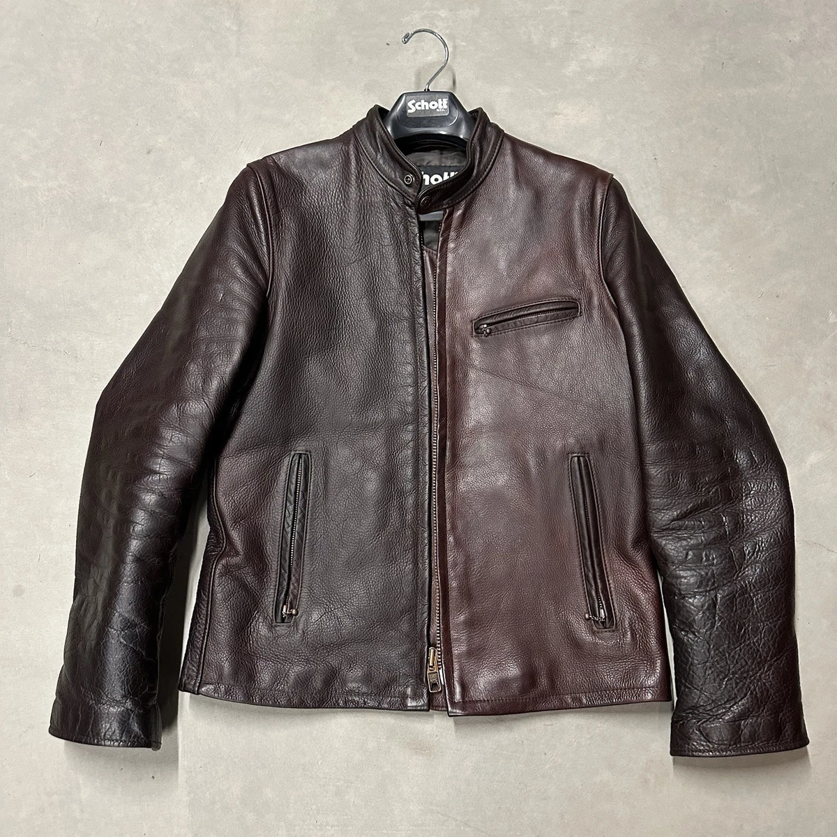Schott Cafe Racer Jacket In Men's Coats & Jackets for sale | eBay