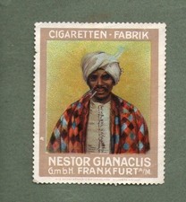 Cinderella Poster Stamp cigarette smoking very old pretty design #032