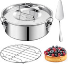 Flan Pan Flanera Mold, Stainless Steel Moldes Para Flan with Handle Lid, Flan Ma