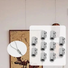 10Pcs Wire Rope Cable Clamps Multipurpose Sturdy for 1.5-2mm Steel Wire Rope