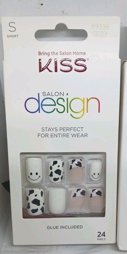 KISS Salon Design 3 packs 2-24 1-28 ct cow smiles, smiley vouguish fantasy short - Picture 2 of 4